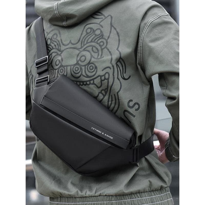 Bolsa de peito esportiva masculina estilo Street Wear motocicleta equitação mochila meninos ombro pequena bolsa de ombro