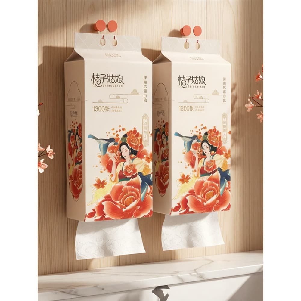 Papel de tecido de parede doméstico, flexível, amigável à pele, água molhada, estilo chinês, pendurado, caixa inteira, 1