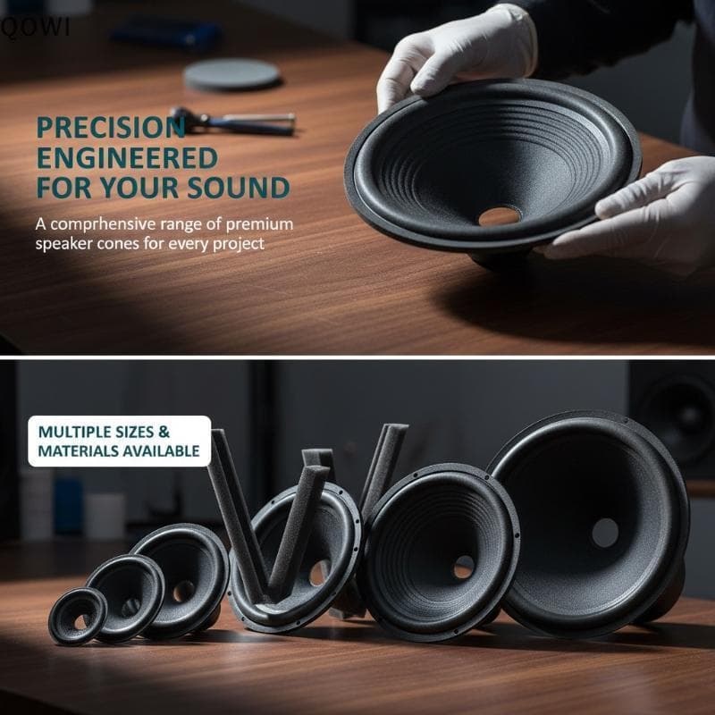 qo Atualização De Áudio Do Carro Alto-Falante Woofer Cone De Papel Espuma Surround Bobina De Voz 4/5/6.5/8/10/12 Polegad