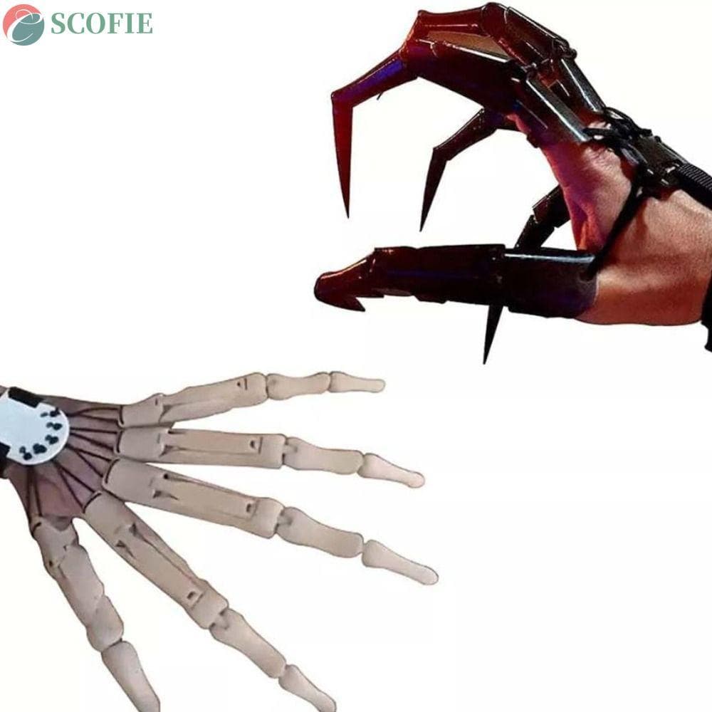 SCOFIE 3D Dedo Articulado , Cosplay Halloween Dedos Articulados , Esqueleto