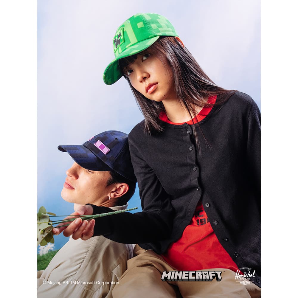 Herschel < minecraft > boné de beisebol de marca conjunta minecraft boné presente juvenil moda