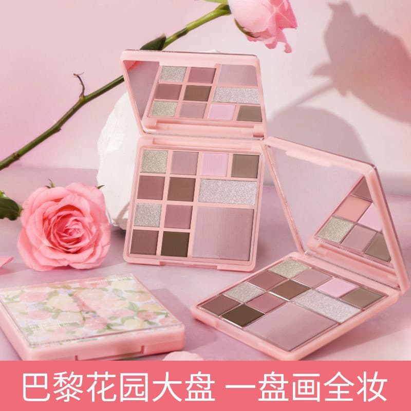Capell 12 cores Paris jardim sombra colorida sonho amor paleta perolado paleta de sombras baixa saturação olhos cosmétic