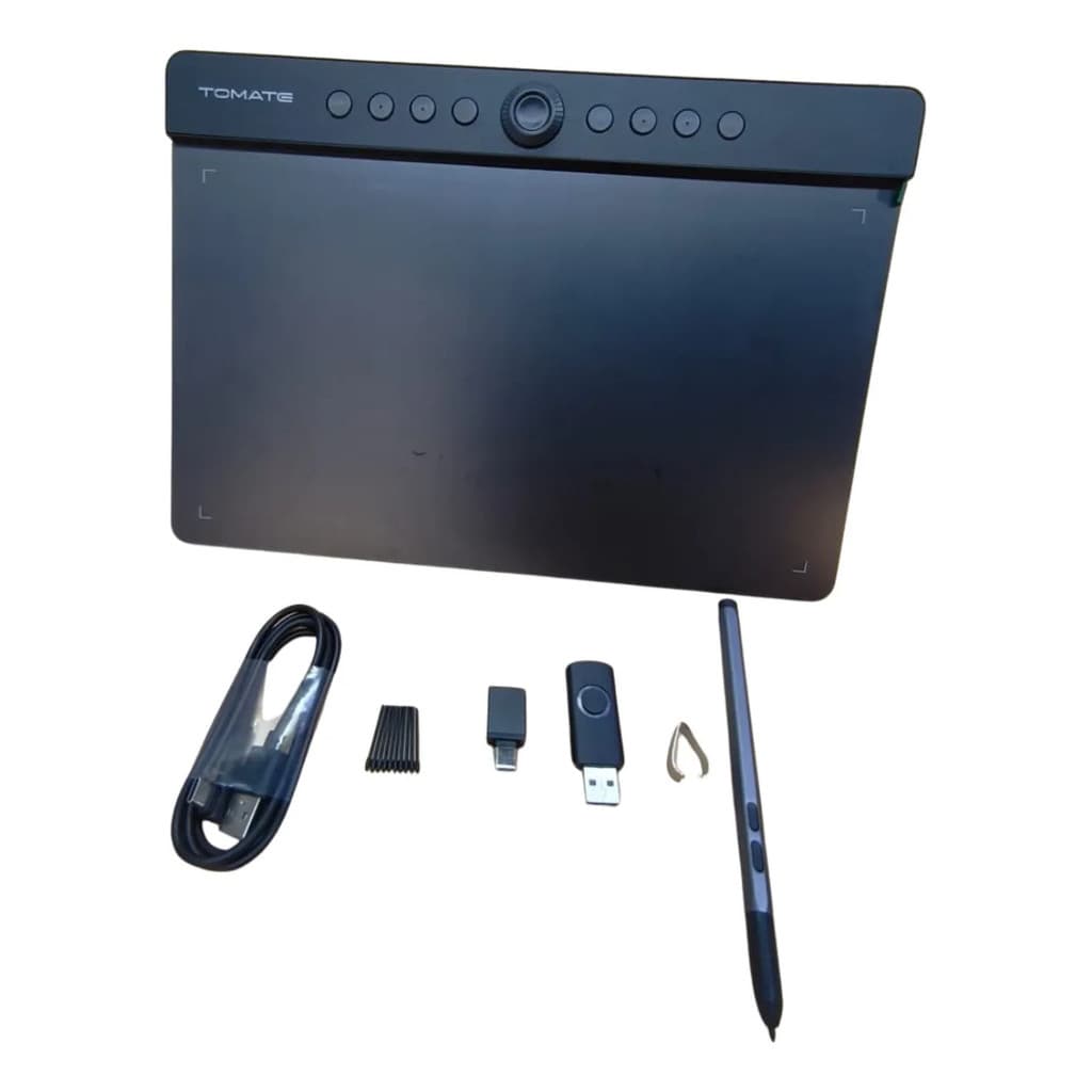 Mesa Digitalizadora Tomate 10x6 MTM-1119 16000 Níveis USB-C Windows Mac Android