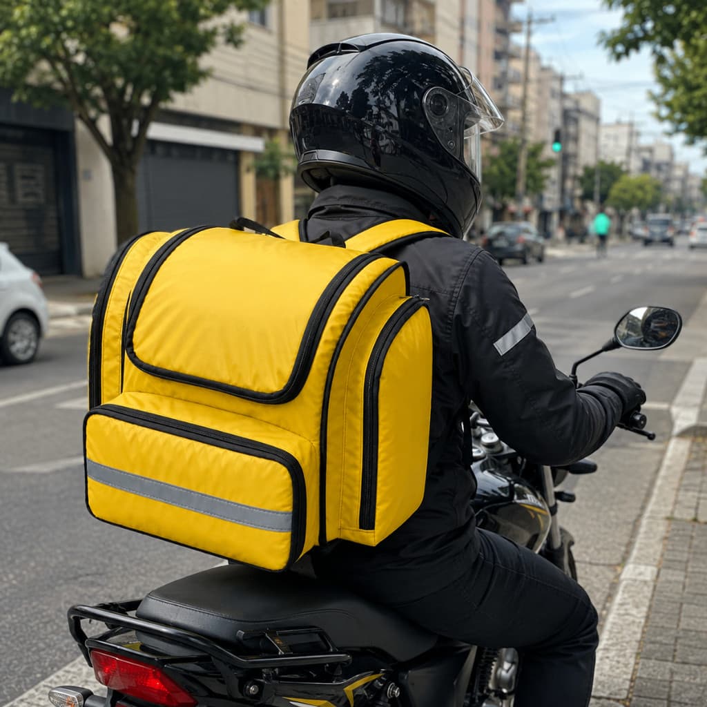 Bag 99Food Para Delivery Motoboy Entrega Moto e Bicicleta Prende no Baú 75 Litros