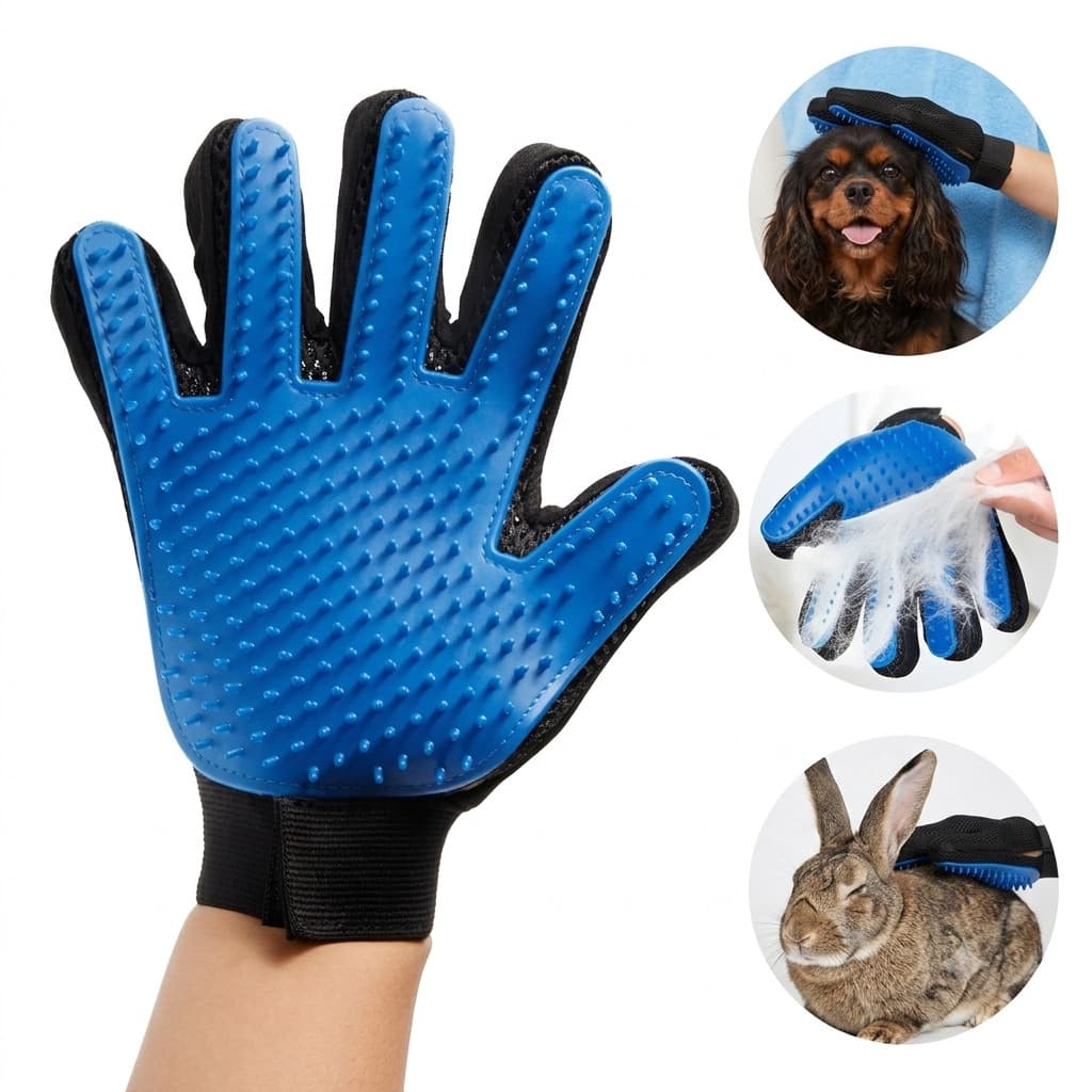 Luva Nano Magnética Tirar Pelos Dos Seus Pets Cães Gatos pet Luva Escova Pet Magnético Tira Remove