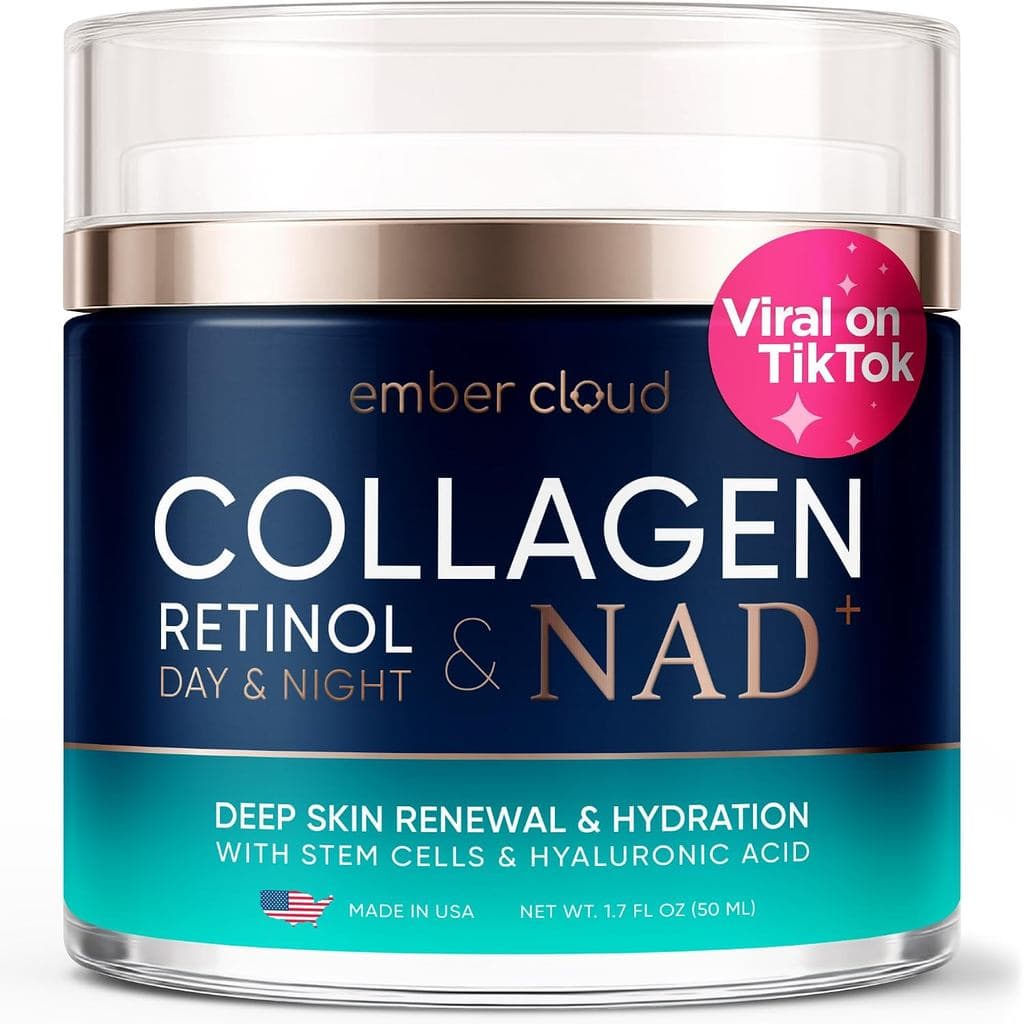 de Colágeno NAD+ para o Rosto com Retinol, Ácido Hialurônico e Niacinamida para Todos os Tipos de - Hidratant