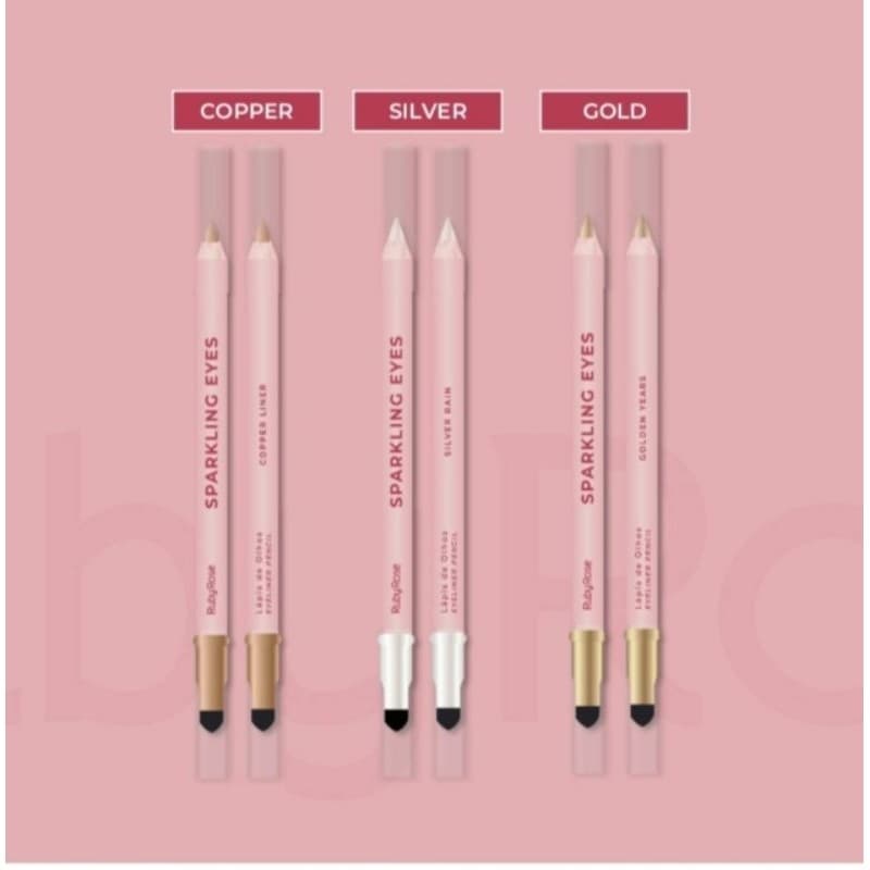 Kit 3 Pçs Lapis de Olhos Sparkling Eyes Ruby Rose HB-E2401
