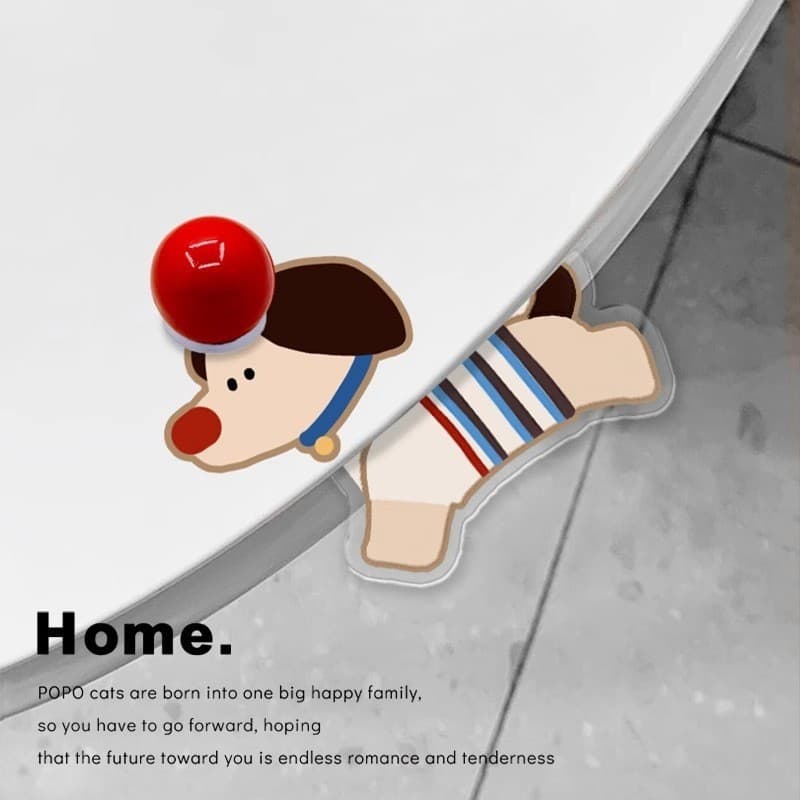 Bolinhas Dachshund Forma de Cachorro Acrílico Tampa de Vaso Sanitário Levantador de Vaso Sanitário Anti-Suja Não-Suja Al