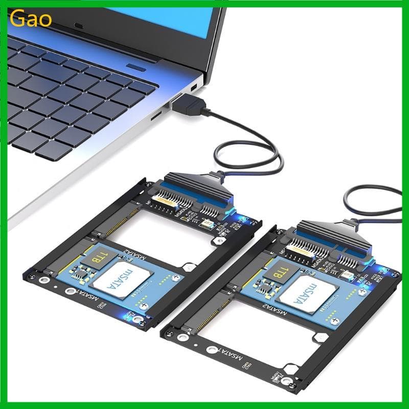 Gao Hard Metal Computer Bay Frame mSata Para Adaptador Sata3 Mini Mídia De Armazenamento