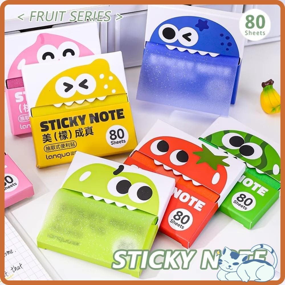 Papel De Bloco De Notas , Adesivas Autoadesivas Com Design Removível , Blocos De Erro De Estudante De Frutas De De