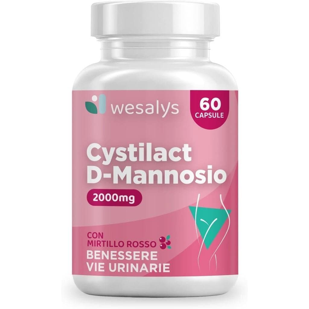 D-Manose Pura 2000mg |     Cistite, CYSTILACT ®     60 cápsulas contendo mirtilos, probióticos e ácido hialurónico. |