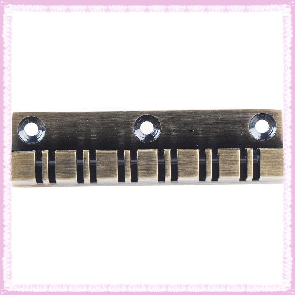 Ponte De Guitarra Elétrica , De 12 Cordas De Metal Cor Bronze , Rígida Fixa