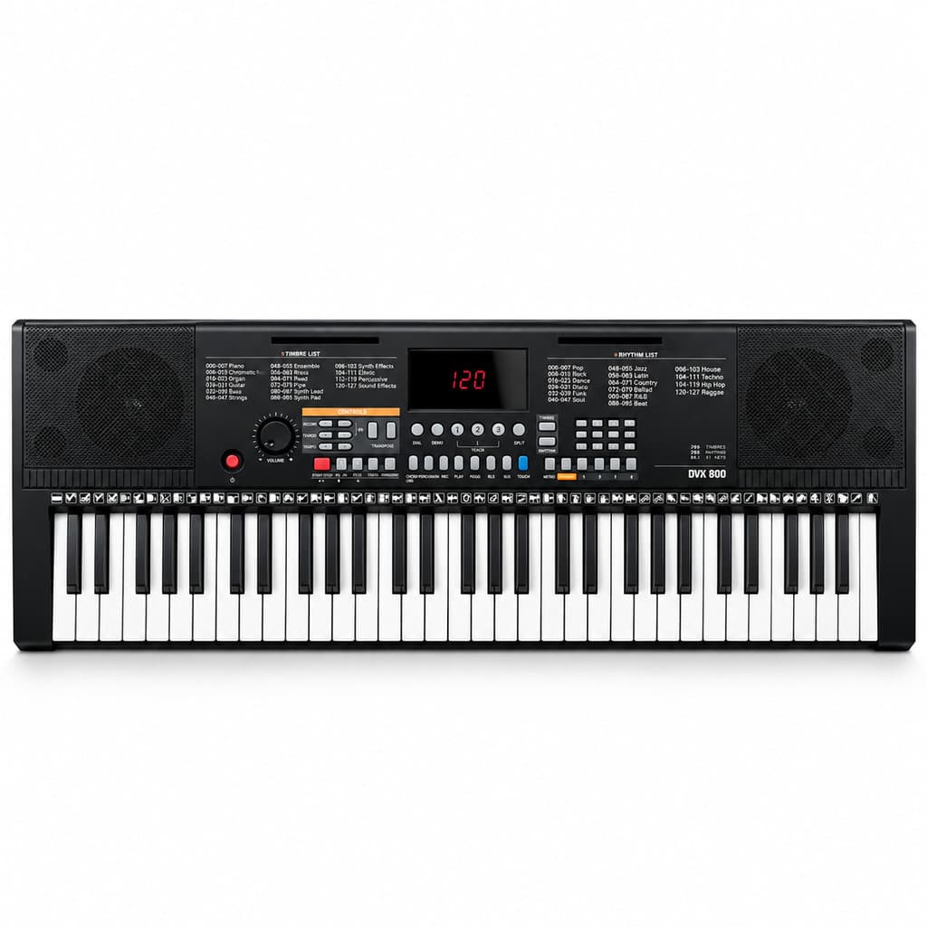 Teclado Musical Devox DVX 800 61 Teclas Sensitivas LED