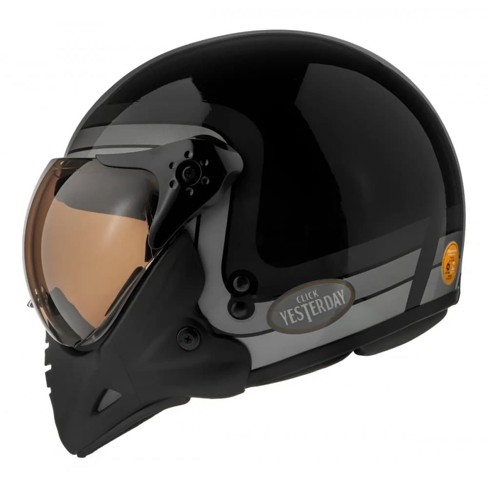 Capacete Moto Peels F-21 F21 Click Yesterday Vintage Custom Aviador Queixeira Removível