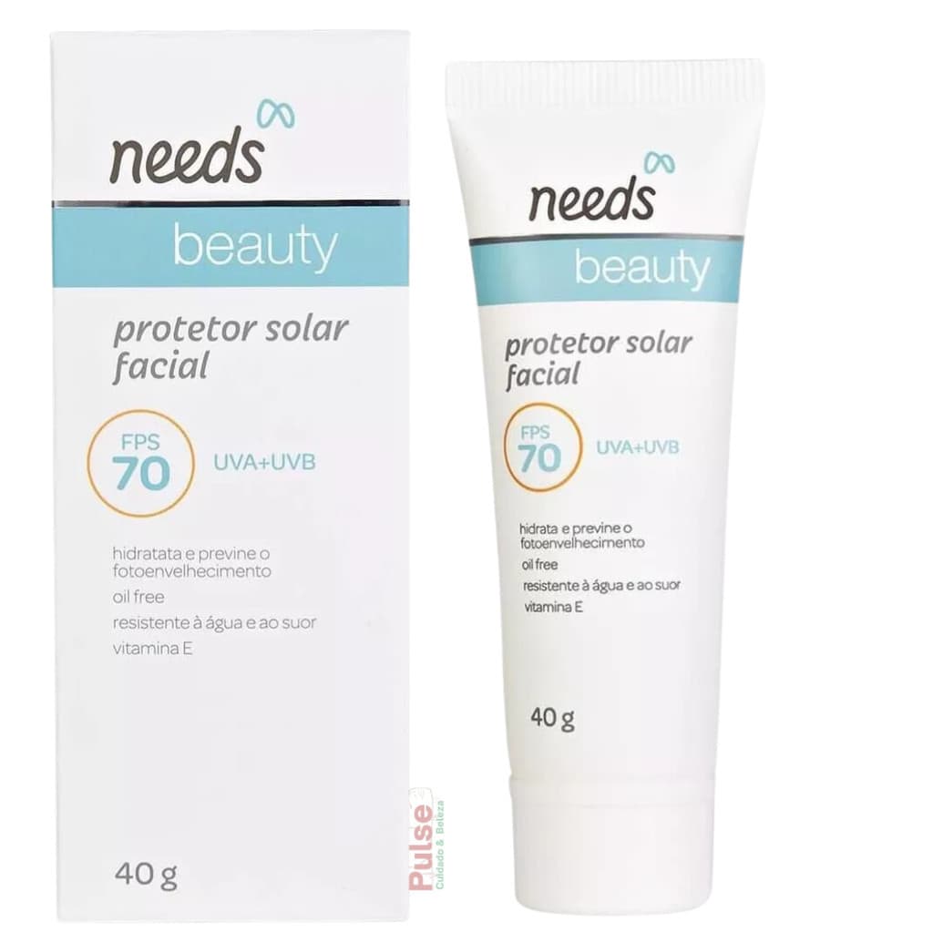 Protetor Solar Facial Needs Beauty Oil Free FPS 70 - 40g