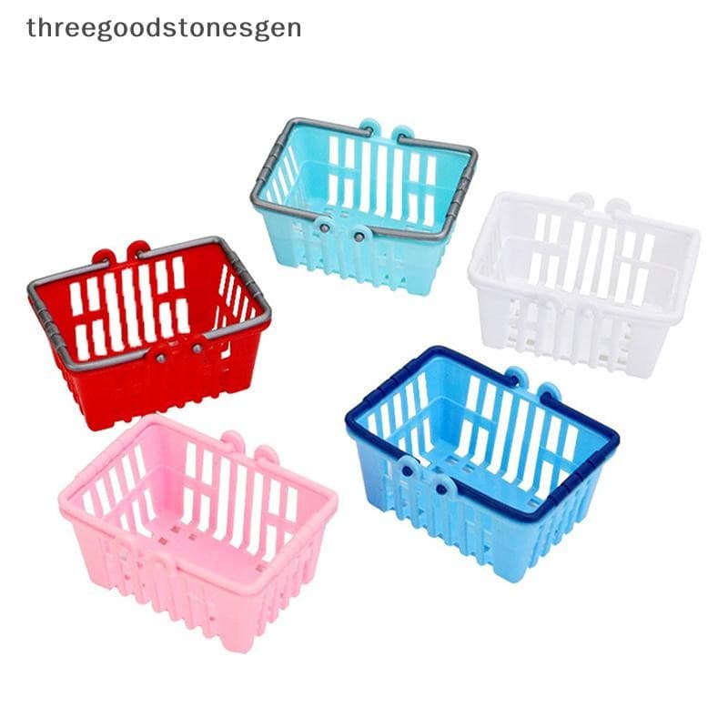 [Trêsgoodstonesgen] 10 Peças Mini Cestas De Compras Fingir Brincar Brinquedos Simulação Cesta Decoração Em Miniatura De