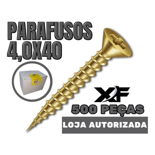 Parafuso Para Madeira Mdf Philips 4,0x40 500un Caixa Xf