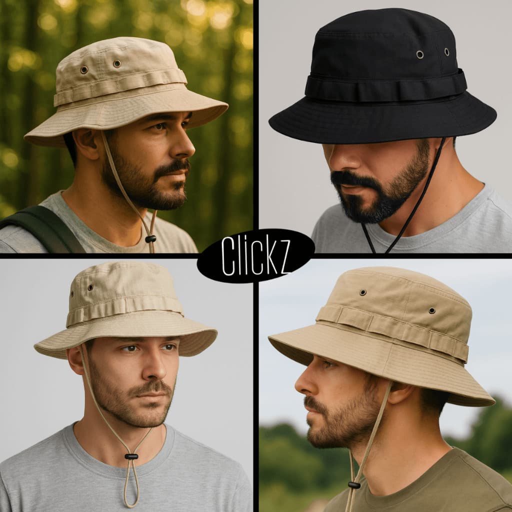 Chapeu Camping militar Pesca Bucket Boonie Hat Chapéu de Caça Camping Pesca Masculino Feminino