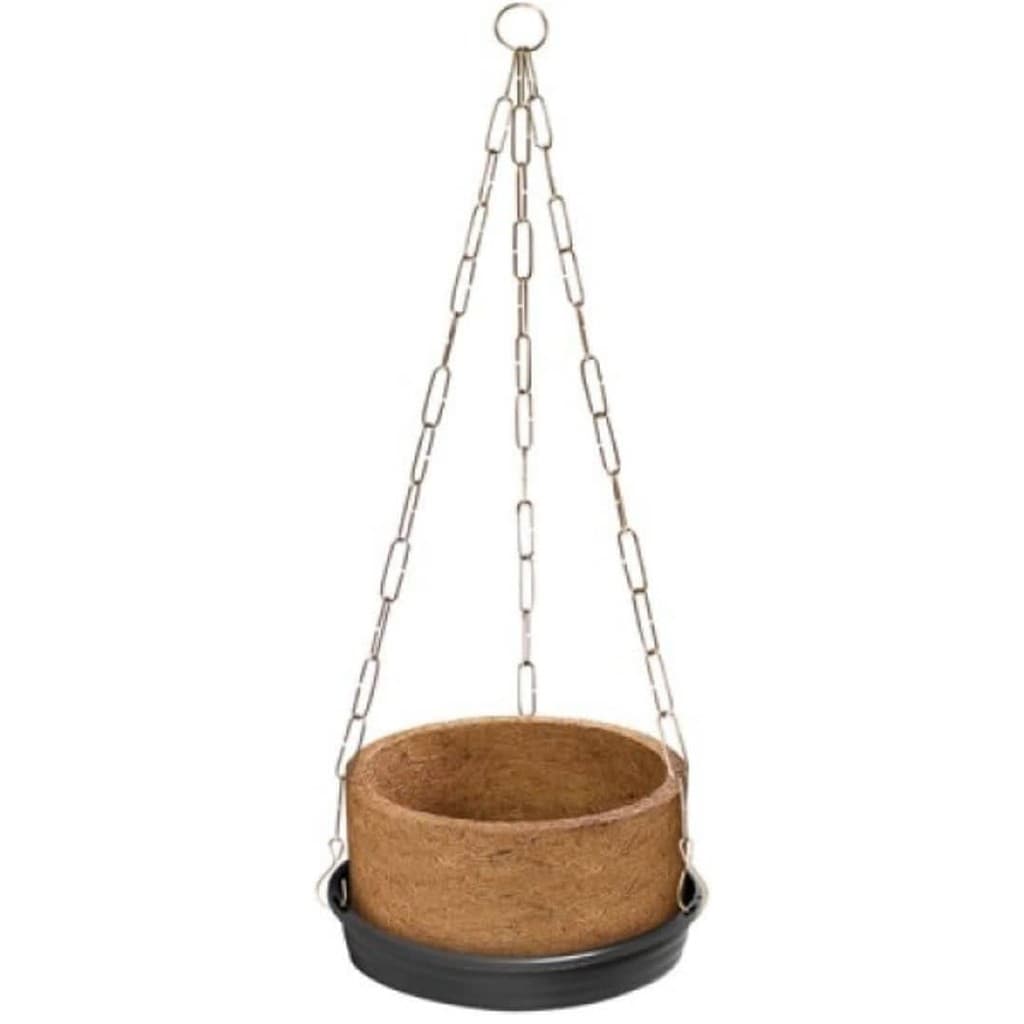 Vaso Fibra de coco NUTRICOCO COMPLETO com prato e corrente 02