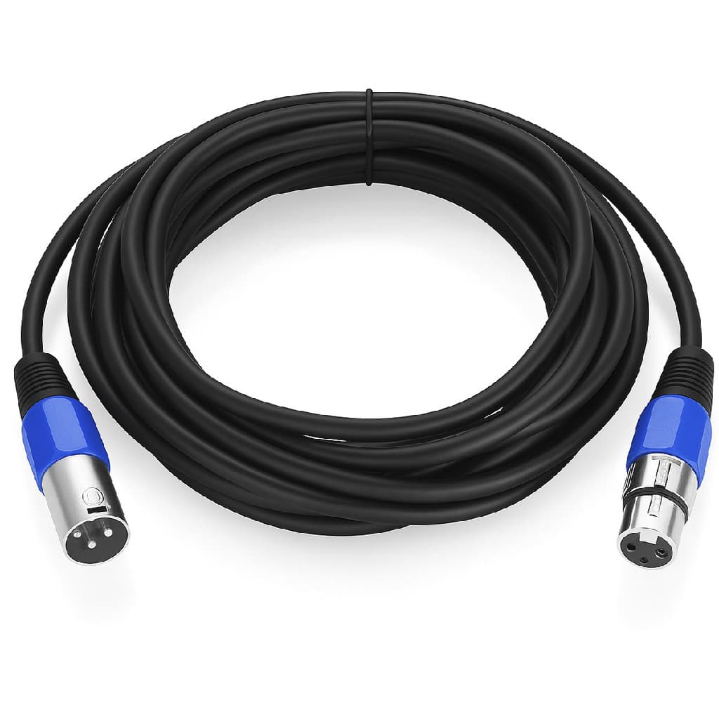 Cabo De Microfone Balanceado Xrl Macho X Xrl Fêmea 10 Metros
