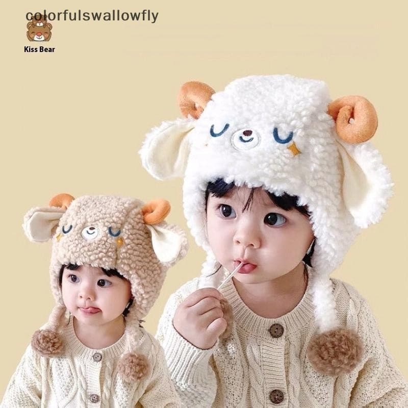 CSF Gorro De Ovelha Fofo , Grosso , Lã De Cordeiro , Quente , Protetores De Orelha Para Meninos E Meninas , Ao Ar Livre