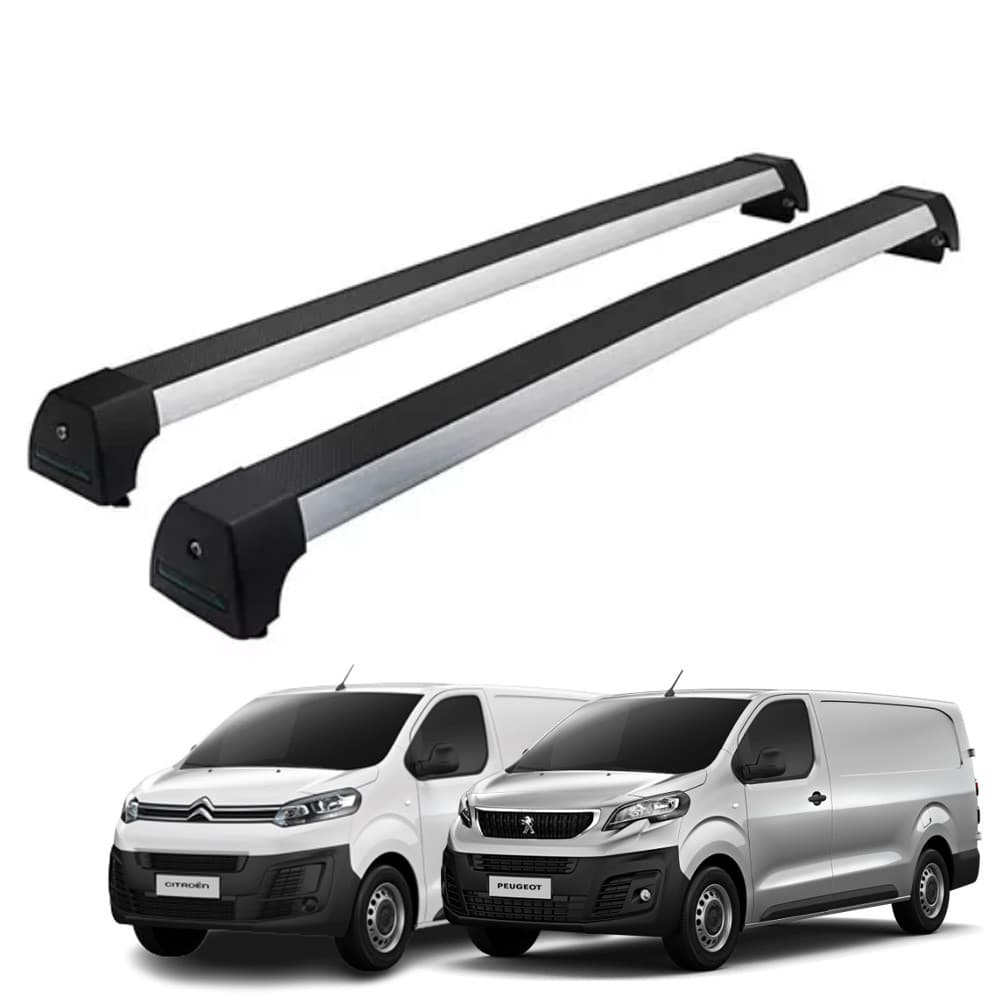 Rack Bagageiro de Teto Peugeot Expert e Citroen Jumpy todos os anos em Alumínio