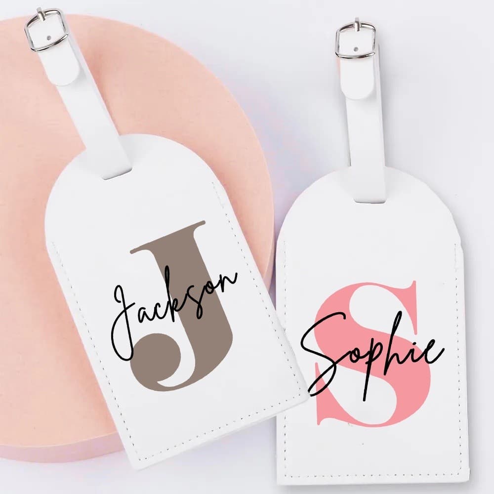 Tag de Mala Legítimo Personalizado Identificação Etiqueta Identificadora Couro Eco Bagagem Viagem