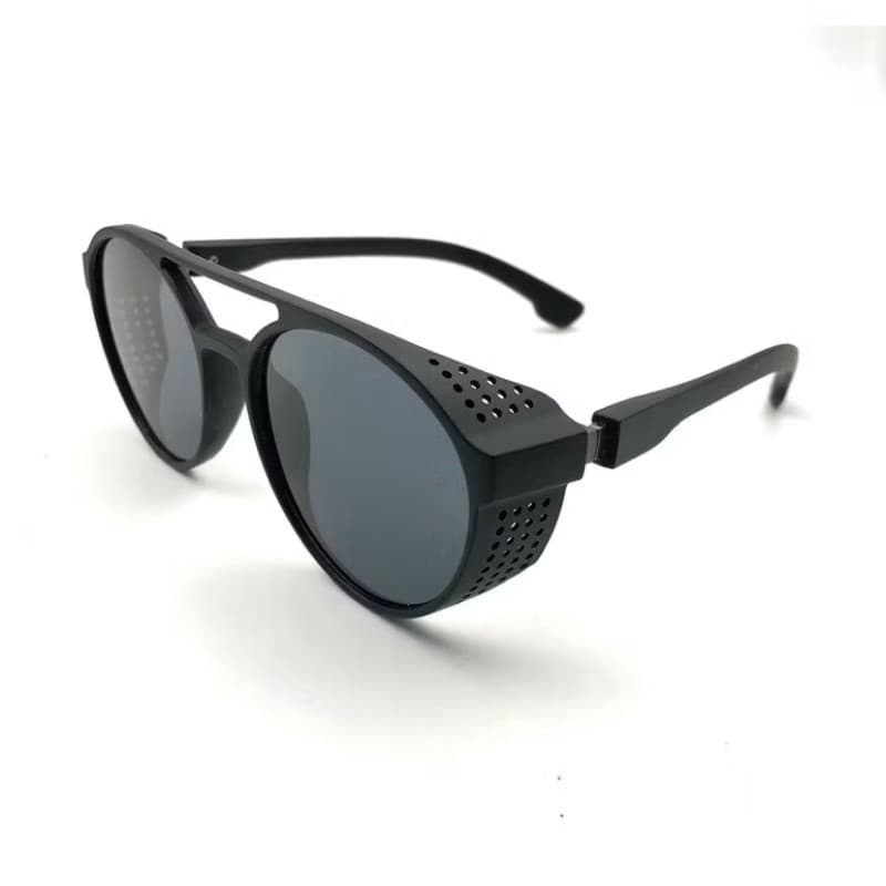 Óculos de Sol Steampunk Redondo | Clássico Retrô | UV400 | DISPONÍVEL EM 2 CORES: PRETO E MARROM