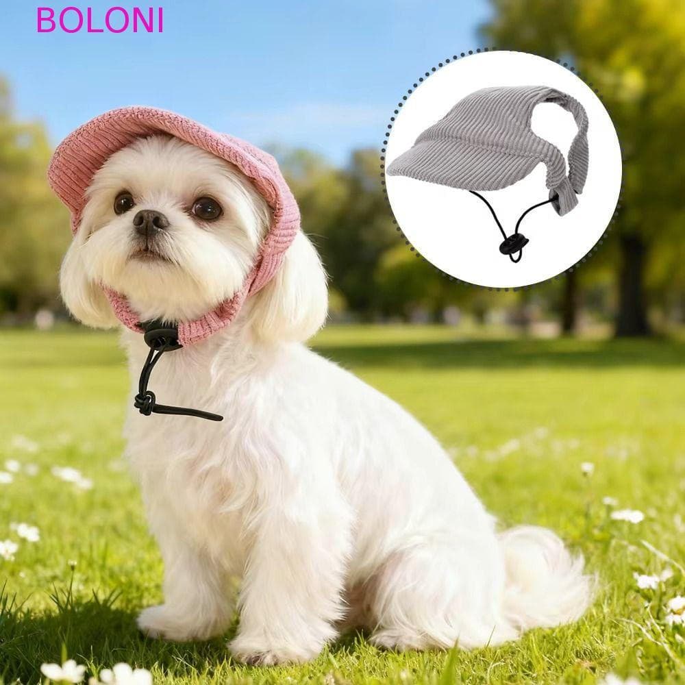 BOLONI Chapéus De Sol Para Animais De Estimação , Boné De Beisebol Macio De Veludo Cães , Respirável Com Furos As Orelha