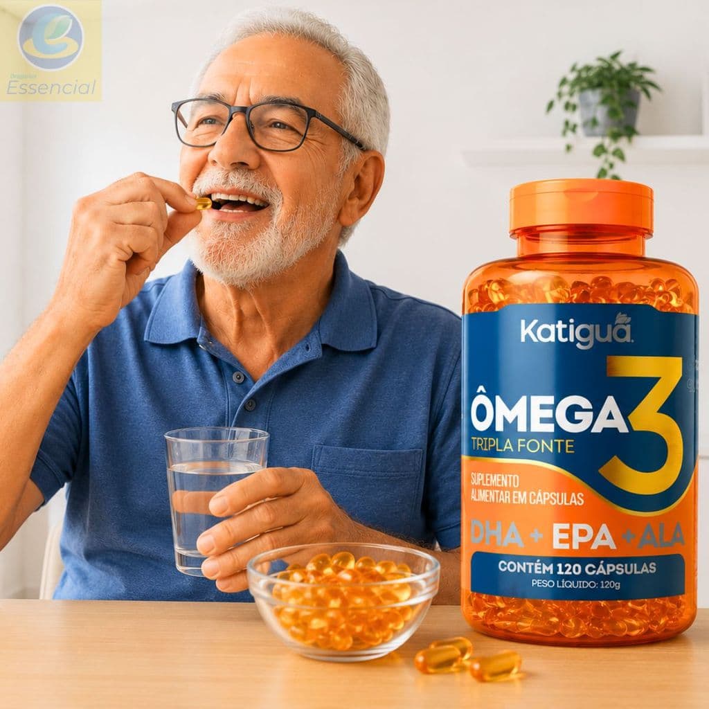 Ômega 3 Suplementos Tripla Fonte 1000mg Katiguá 60 Caps Óleo de Peixe 100% Puro Premium Preço Barato