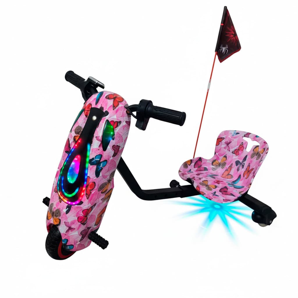 Triciclo Elétrico Infantil Drift 350W 6.5" Bluetooth LED 36V 3 Velocidades Até 75kg Recarregável