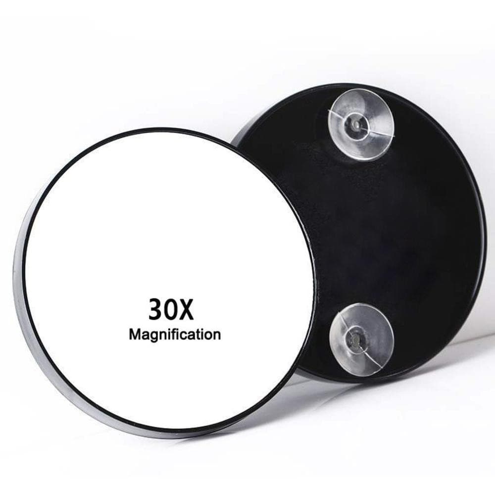 [Ready Stock]30X Magnification Round Mirror with Suction Cup Head for Bathroom Makeup