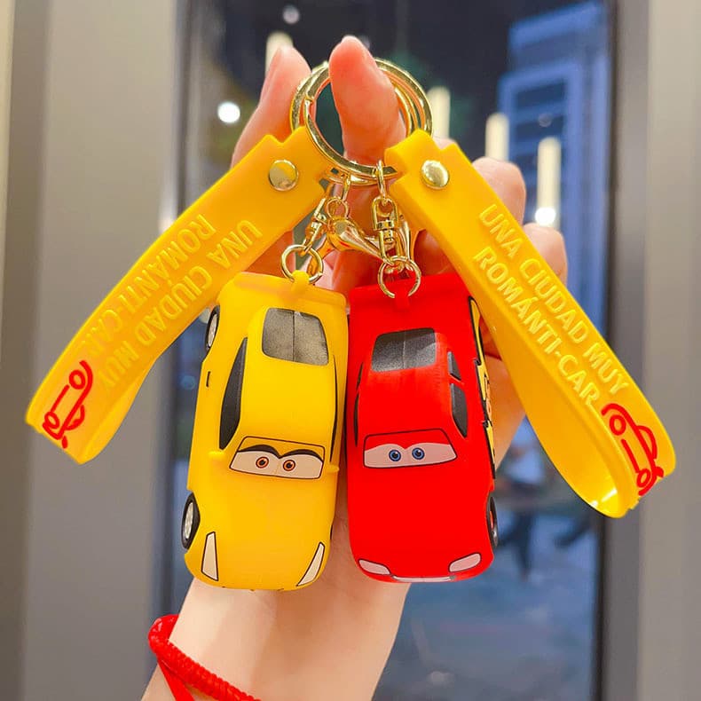 Carros Lightning McQueen Cartoon Cute Keychain Boneca De Desenho Animado Pingente Bolsa