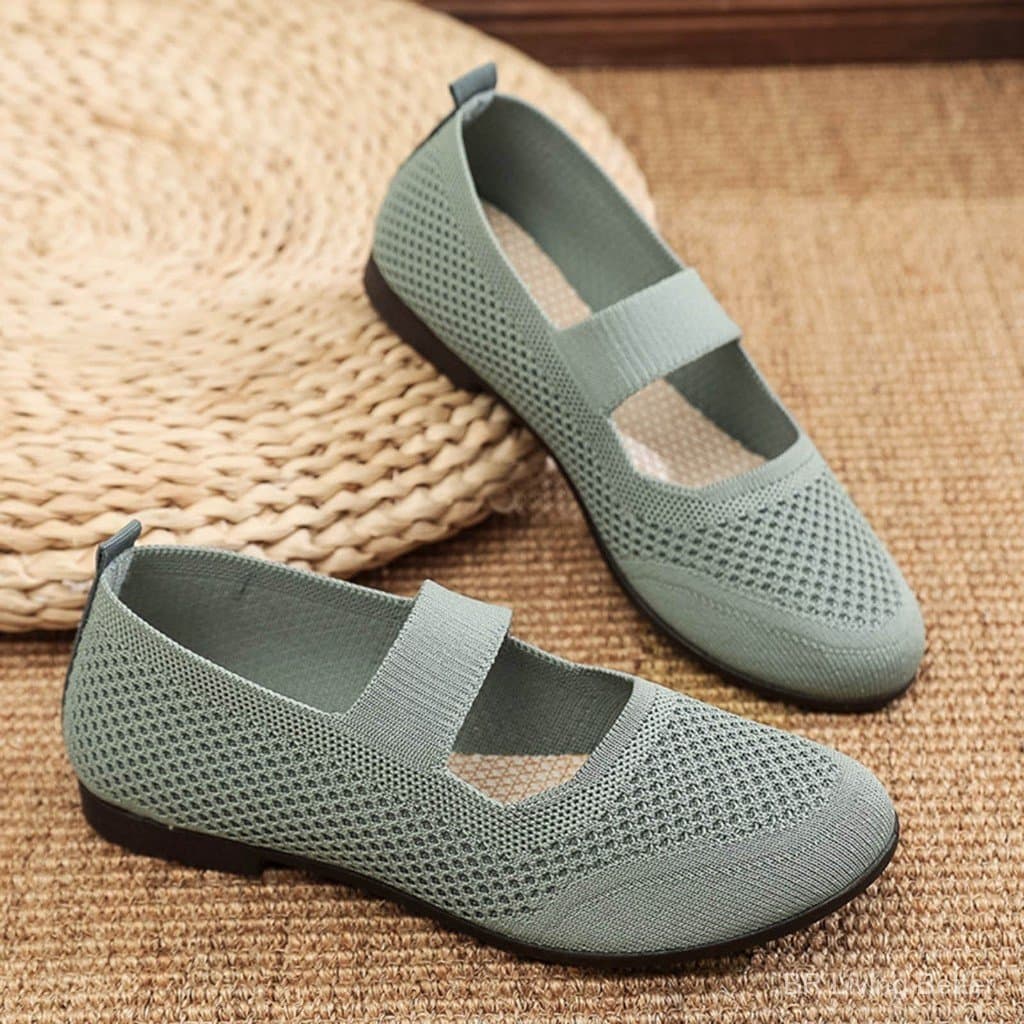 Sapatos Femininos da Moda, Sapatilhas de Malha Confortáveis para Verão, Escritório, Casa e Atividades ao Ar Livre B28E 5