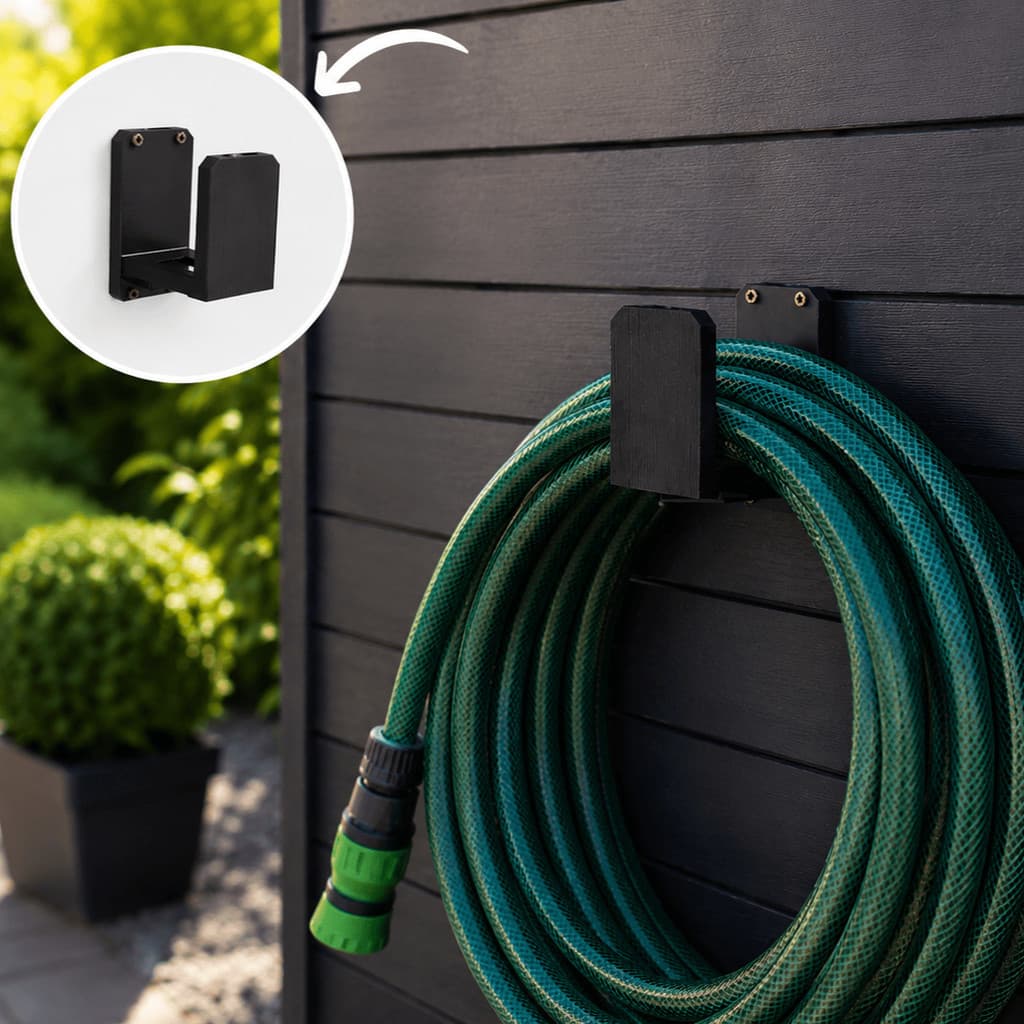 Suporte de Parede para Mangueira Jardim | Organizador Resistente e Moderno Sem Enrolar