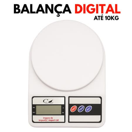Balança de Cozinha Digital Alta Precisão Compacta a Pilha Até 10kg