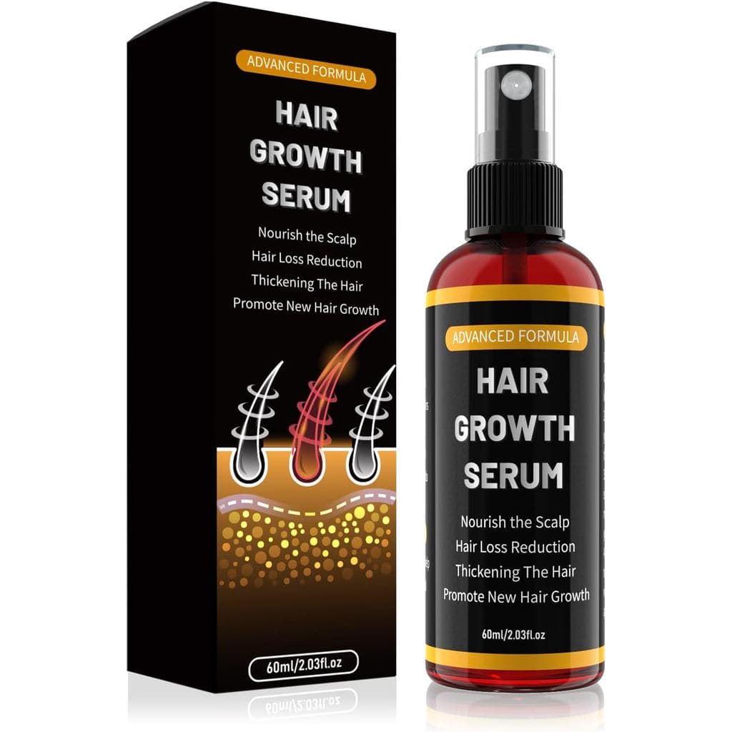 Spray sérum para crescimento capilar adequado para homens e mulheres, acelera o crescimento do cabelo, previne a queda e