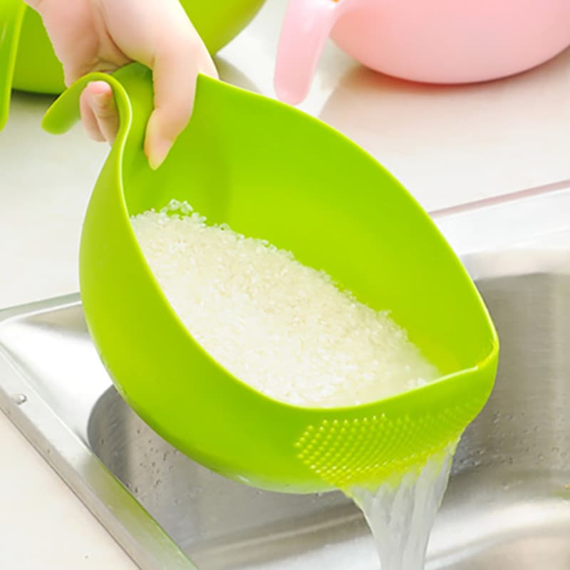 Limpador de arroz, peneira para limpeza de arroz, cesta de plástico para limpeza de arroz, suprimentos de cozinha, cesta