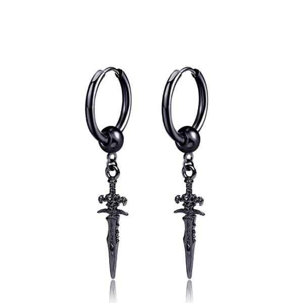 | 【cartelas de brincos feminino】 | kit brinco aço inoxidável ✩2020 novo estilo Retro Punk tocando seta único Hip Hop rua