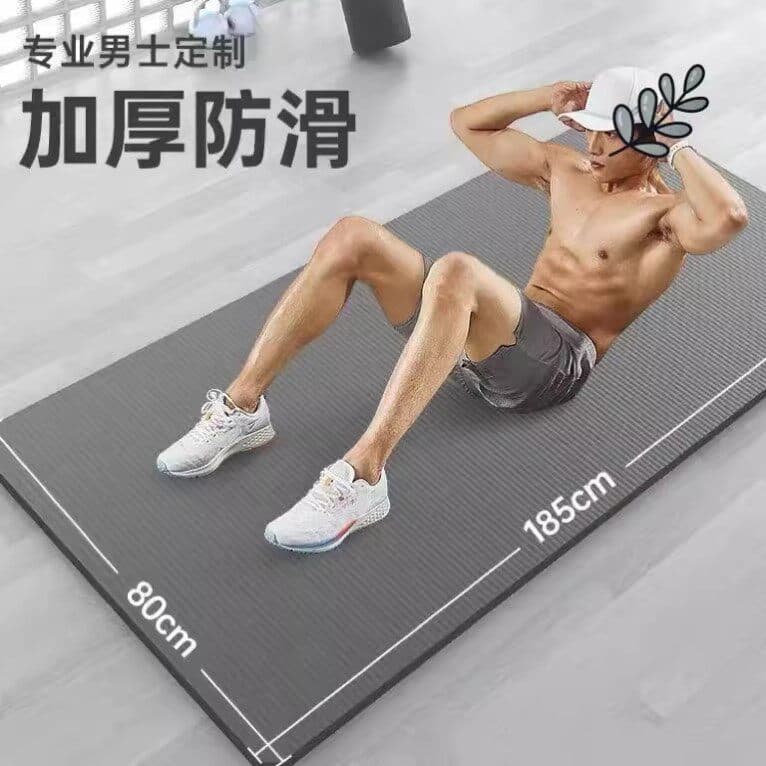 Tapete de Yoga masculino engrossado 10mm alongado ampliado antiderrapante tapete de chão exercício para iniciantes espor