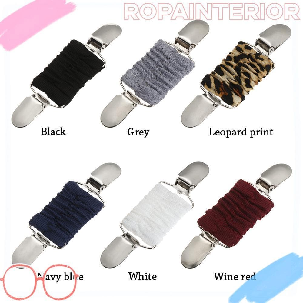 ROPAINTERIOR Para Apertar Clipes De Vestido Traseiro Cinch Vinho Cor Vermelha Cardigan Colarinho
