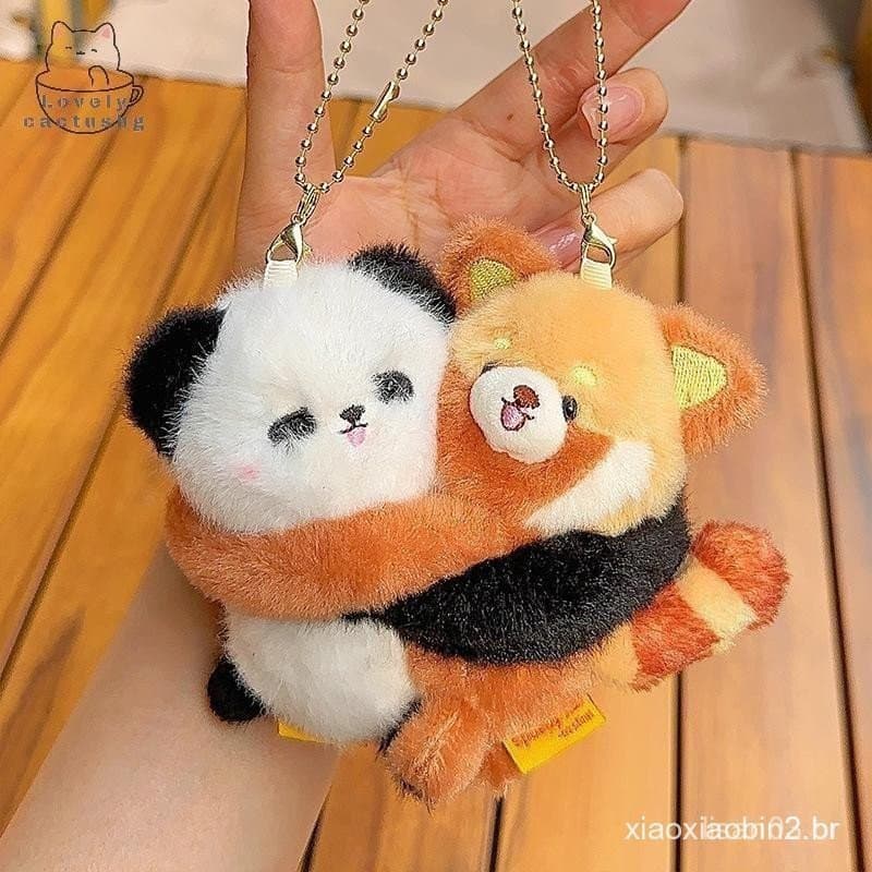 lovelycactushg 2 Peças Sapo Kawaii Abraço Animal Chave Fivela Engraçado Magnético Desenho Animado Casal Pingentes Macaco