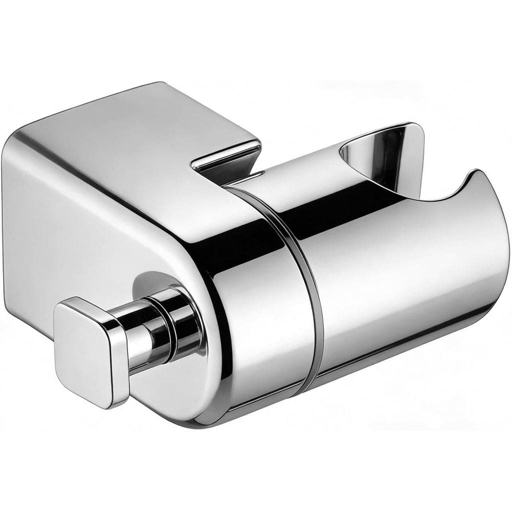 Suporte de Parede para Chuveiro de Mão - Todo em Metal - Ajustável em 360 Graus - Instalação Adesiva ou com Parafuso - S