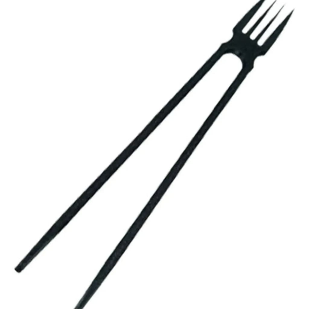 Hashi Garfo 2 Em 1 Reutilizável Sushi Comida Japonês 3d 6pç
