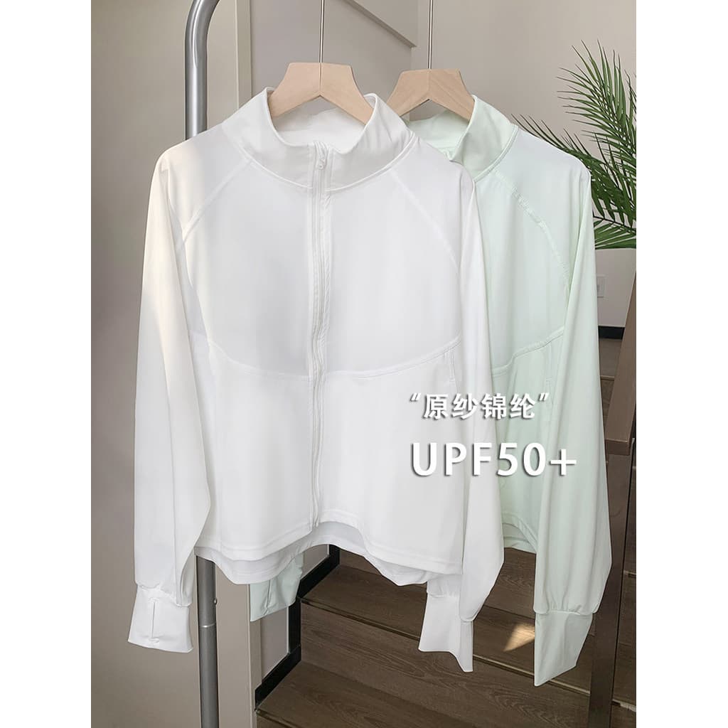 Li Qiaoyou fio Original sensação de gelo gola alta protetor solar roupas upf50 + Anti-ultravioleta ao ar livre Commuter