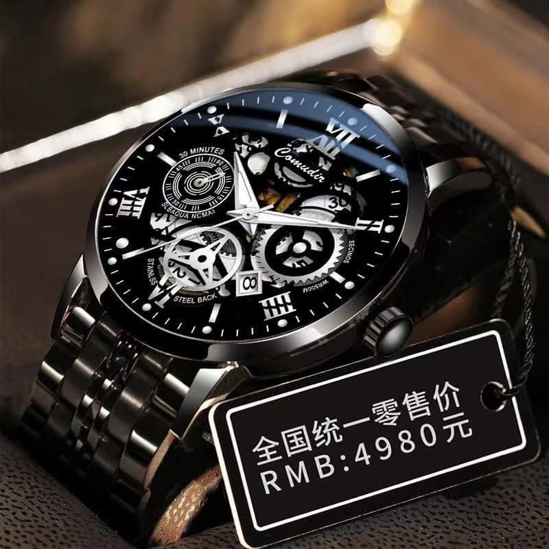 relogio masculino Relógio masculino de movimento automático suíço, à prova d'água, luminoso, empresarial, avançado, mode
