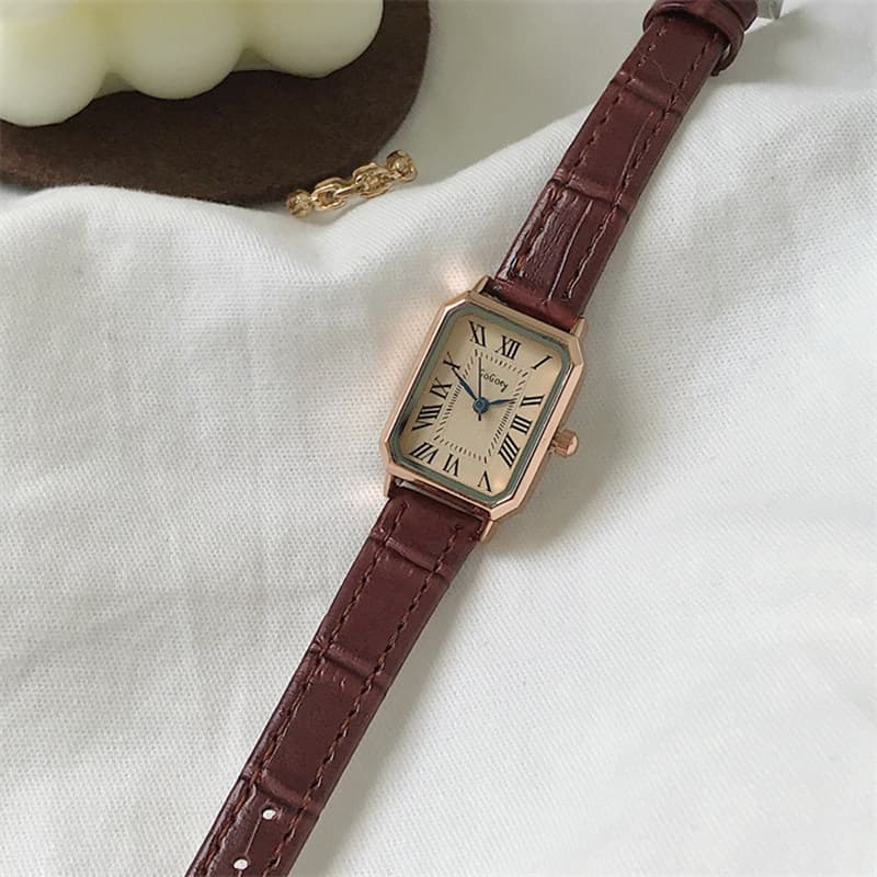 relogio feminino relogio feminino luxo Relógio quadrado feminino ins estilo estudante temperamento simples Retro moda cl