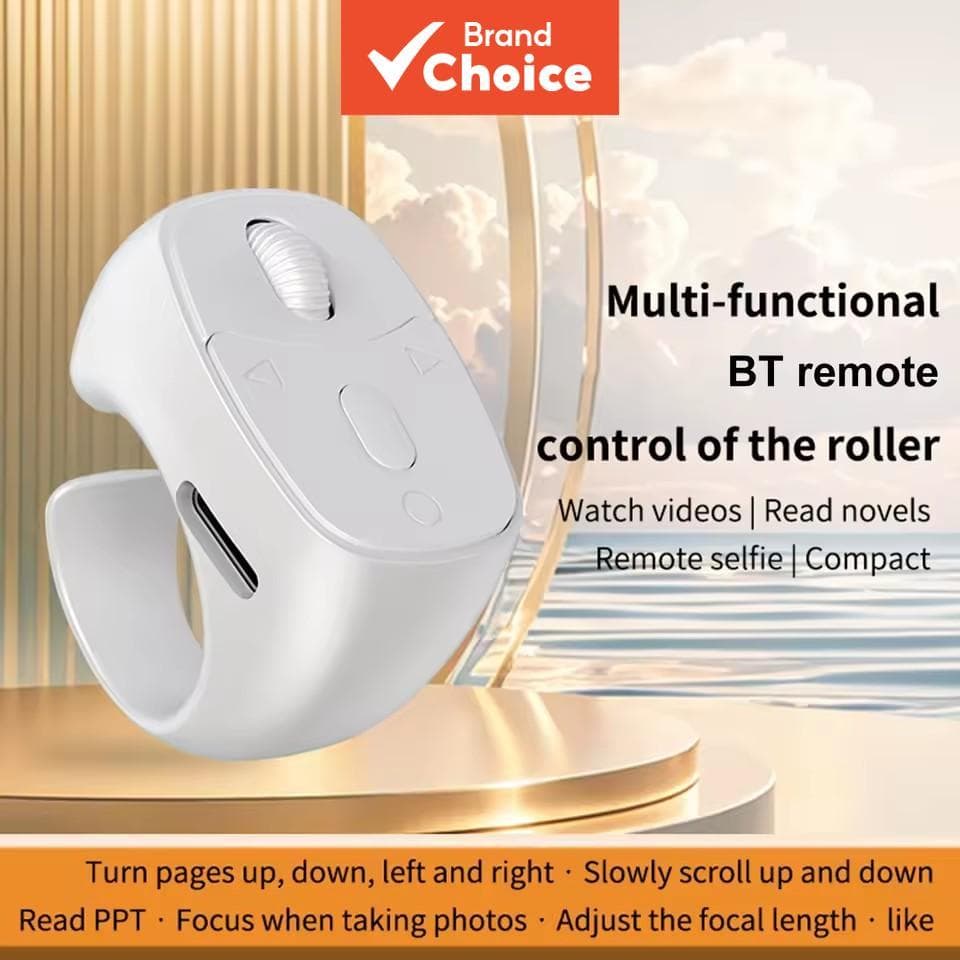 Anel De Navegação De Vídeo Controle Remoto Para Cama Preguiçosa Bluetooth 5.3 Página Sem Fio Turner Telefone Câmera Obtu