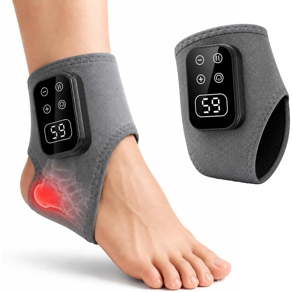 brenzoMassageador de Pés Portátil, Relaxador de Pés com Vibração Profunda, Almofada Ergonômica Macia para Massagem nos P