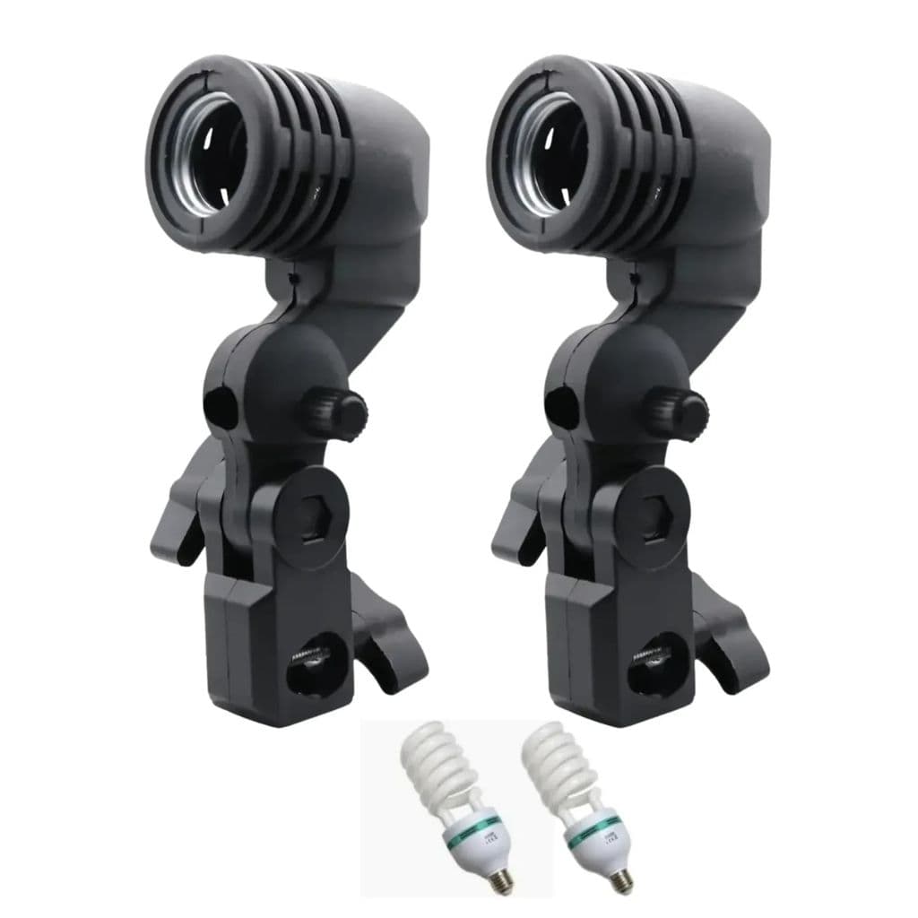Kit 2 Softbox E27 com Lâmpadas Day Light para Vídeos e Lives
